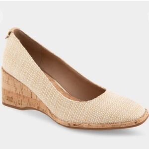 Aerosoles Aurora Wedge Pump in Natural Raffia Women's 8.5 Wide